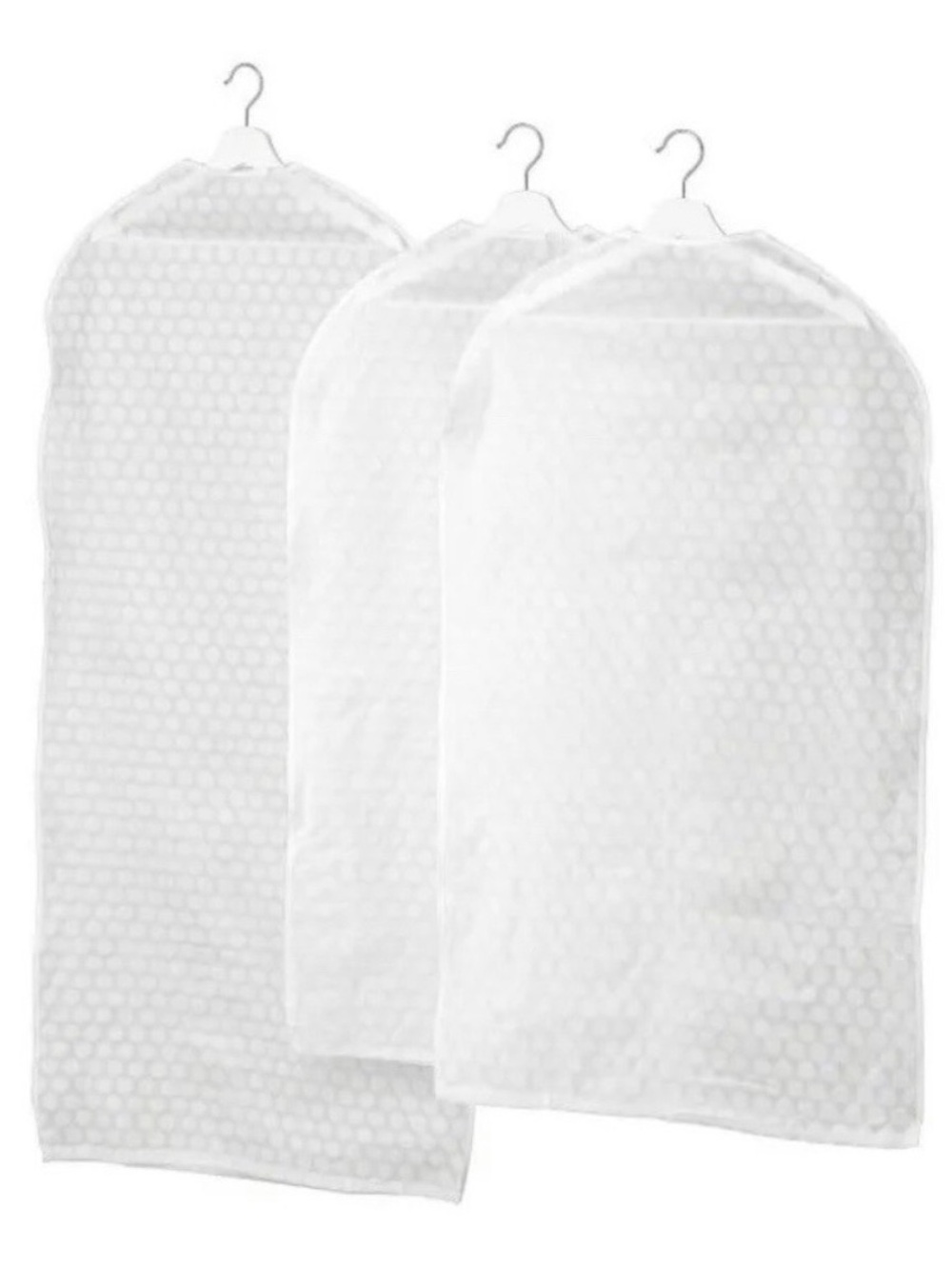 (4) IKEA White Garment Bag SETS (3-Packs)